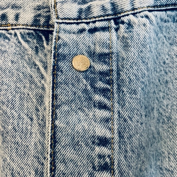 🇨🇦⚜️Joelle Collection Small Blue Jeans Skirt Queen Gold Snaps belt LIKE NEW🇨🇦⚜️ - Picture 10 of 11